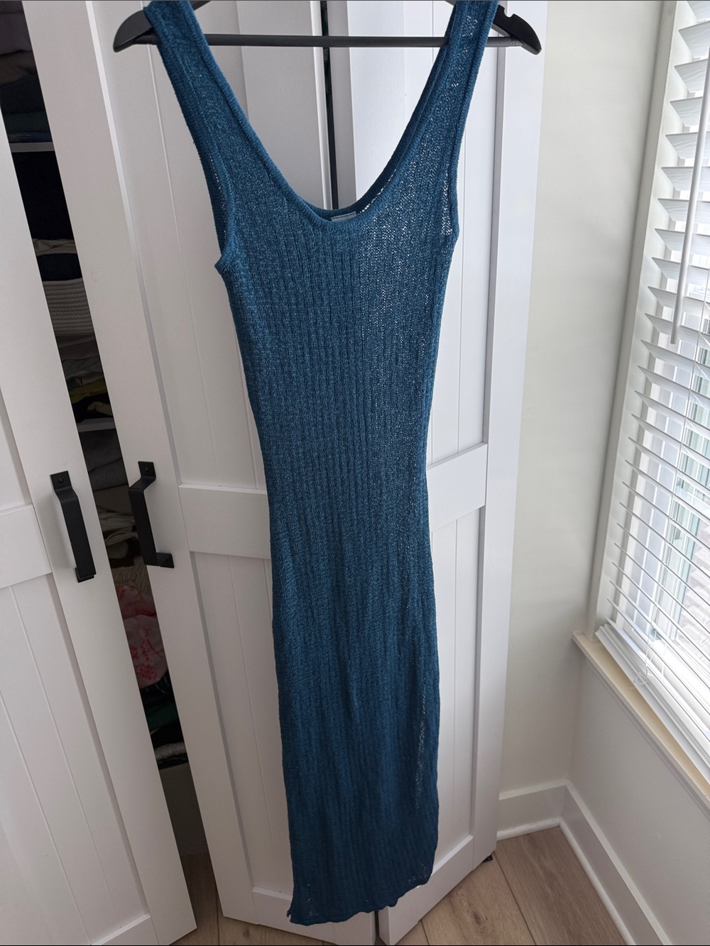 Shade & Shore Teal Ribbed Knit Cover-Up